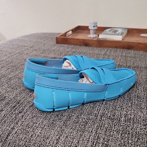 Swims Other - SWIMS Mens Breeze‎ Penny Loafers Aqua Blue Mesh Water Shoes SZ 13